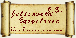 Jelisaveta Barzilović vizit kartica